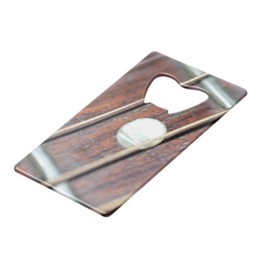 Guitar Fret Geldkarten Flaschenöffner (Vorderseite Schrägansicht)