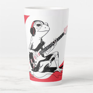 Guitar Frosch – Coole Musik Tier Kunst Milchtasse