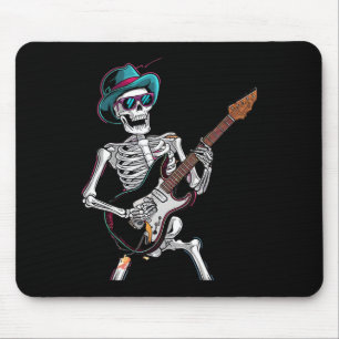 Guitar Ghost Vintag Rocker Skelett T-Shirt Mousepad