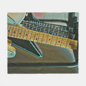 guitar gift for fathers day fleecedecke (Vorderseite (Horizontal))