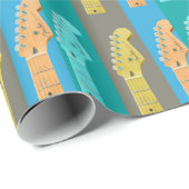 Guitar Girl Moderne pastellfarbene Musik Geschenkpapier (Rolleneckpunkt)