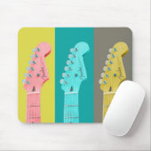 Guitar Girl Moderne pastellfarbene Musik Mousepad (Mit Mouse)