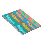 Guitar Girl Moderne pastellfarbene Musik Notizblock (Rechte Seite)