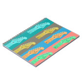 Guitar Girl Moderne pastellfarbene Musik Notizblock (Linke Seite)