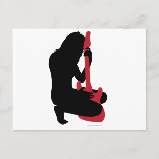Guitar Girl Postkarte