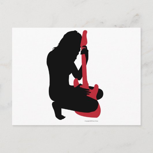 Guitar Girl Postkarte (Vorderseite)