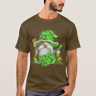 Guitar Gnomes Green Kleeblatt Patricks Day T-Shirt