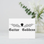 Guitar Goddess Tribal Postkarte (Stehend Vorderseite)