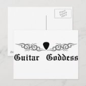 Guitar Goddess Tribal Postkarte (Vorne/Hinten)