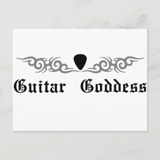 Guitar Goddess Tribal Postkarte (Vorderseite)