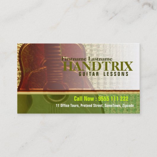 GUITAR "Gold Forest" Visitenkarte (Vorderseite)