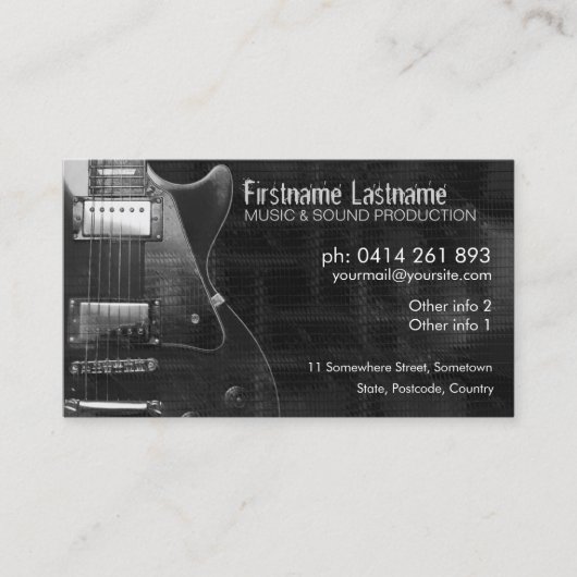 GUITAR "GREyAZ" Visitenkarte (Vorderseite)