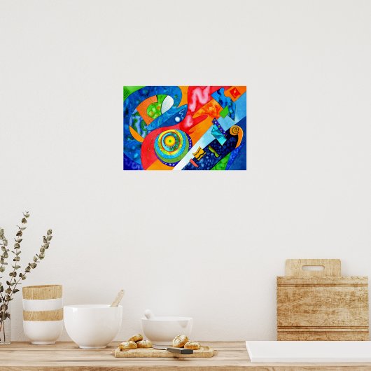 "Guitar Groove" von R.A.Brown© Poster (Küche)