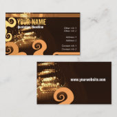 GUITAR "GrungeOrangey" Visitenkarte (Vorne/Hinten)