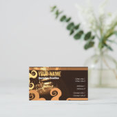 GUITAR "GrungeOrangey" Visitenkarte (Stehend Vorderseite)