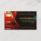 GUITAR "GrungeRed" Vertikale Visitenkarte (Rückseite)