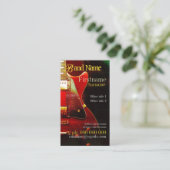 GUITAR "GrungeRed" Vertikale Visitenkarte (Stehend Vorderseite)