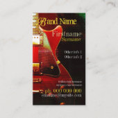 GUITAR "GrungeRed" Vertikale Visitenkarte (Vorderseite)