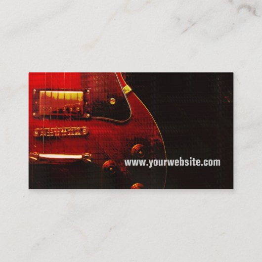 GUITAR "GrungeRed" Visitenkarte (Rückseite)