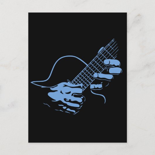 Guitar Hands II - blu Postkarte (Vorderseite)