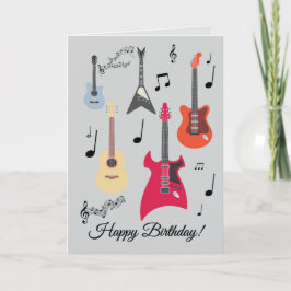 Guitar Happy Birthday Card Feiertagskarte