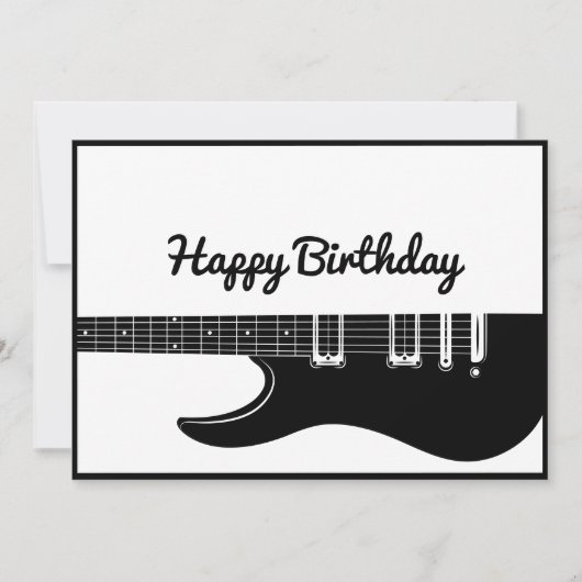 Guitar Happy Birthday Feiertagskarte (Vorderseite)