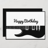 Guitar Happy Birthday Feiertagskarte (Vorne/Hinten)