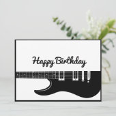 Guitar Happy Birthday Feiertagskarte (Stehend Vorderseite)