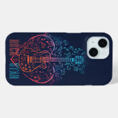 Guitar Heart Case-Mate iPhone Hülle (Rückseite (Horizontal))