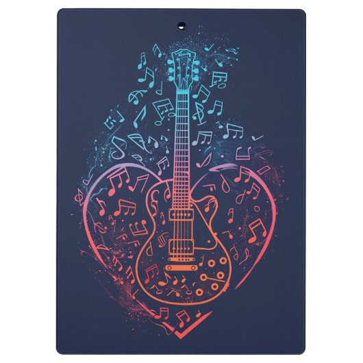 Guitar Heart Klemmbrett (Rückseite)