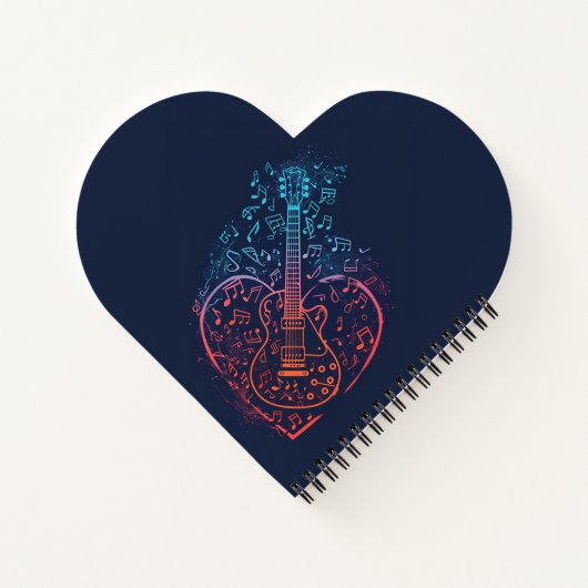 Guitar Heart Notizblock (Rückseite)