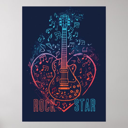 Guitar Heart Poster (Vorne)