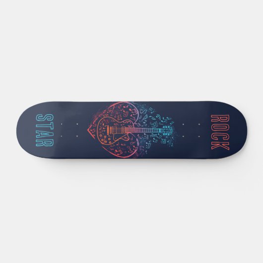 Guitar Heart Skateboard (Horizontal)