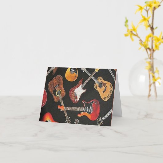 Guitar Heaven Note Card Karte (Gelbe Blume)