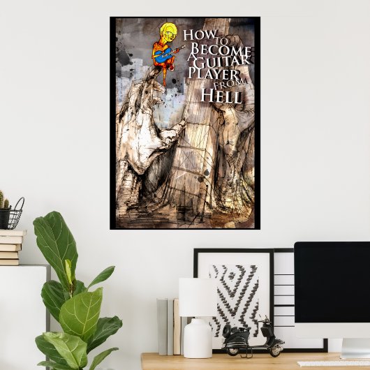 GUITAR HELL-Druck Poster (Heimbüro)