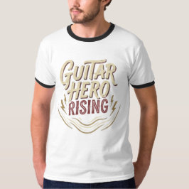 Guitar Hero Rising Vintage Rock Music Graphic Tee