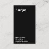 Guitar Instructor B Major Visitenkarte (Rückseite)