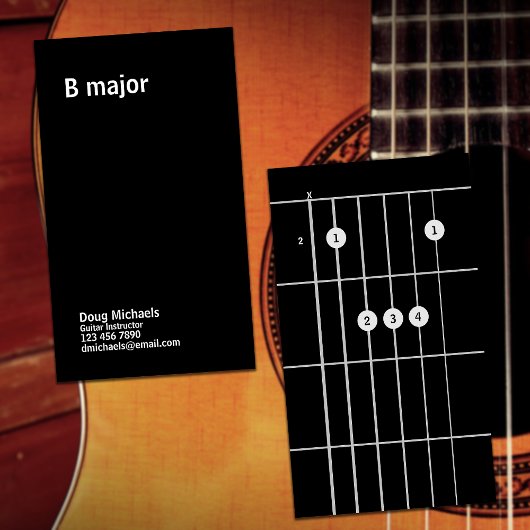 Guitar Instructor B Major Visitenkarte