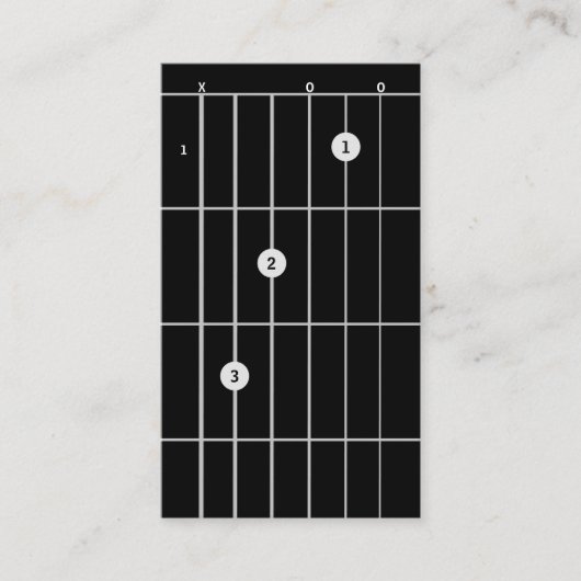 Guitar Instructor C Major Visitenkarte (Vorderseite)