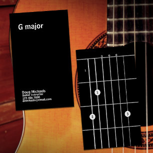 Guitar Instructor G Major Visitenkarte