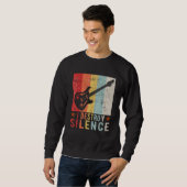 Guitar Instrument I Destroy Silence white 1 Sweatshirt (Vorne ganz)