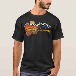 Guitar Lake Bergreflexion Schatten Liebe T-Shirt