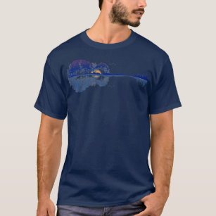Guitar Lake Reflections Music and Guitar Lovers T-Shirt