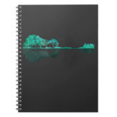 Guitar Lake Shadow Landscape Music Love Guitarist Notizblock (Vorderseite)