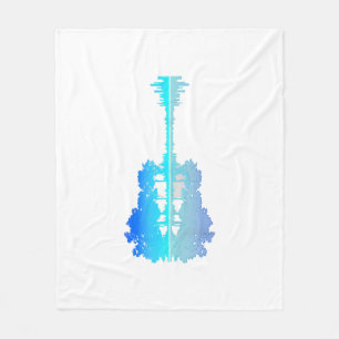 Guitar Lake Shadow Liebe Gitarrist Musiker Fleecedecke