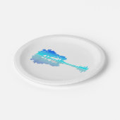 Guitar Lake Shadow Liebe Gitarrist Musiker Pappteller (Schrägansicht)