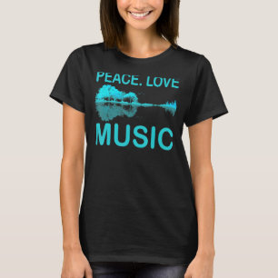 Guitar Lake Shadow Liebe Gitarrist Musiker T-Shirt