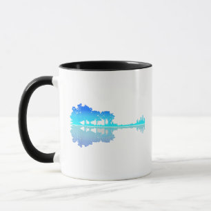 Guitar Lake Shadow Liebe Gitarrist Musiker Tasse
