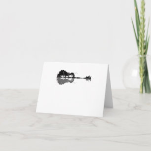 Guitar Lake Shadow Liebe Guitar Geschenk Musik Karte