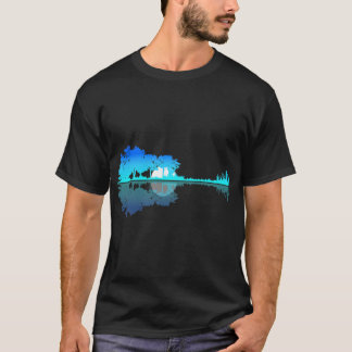 Guitar Lake Shadow Liebe Guitar Musician T - Shirt